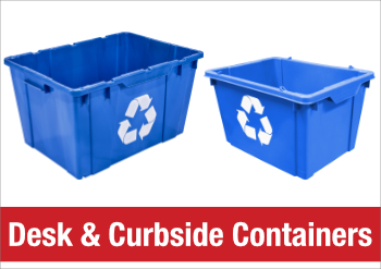 Desk and Curbside Recycling Containers